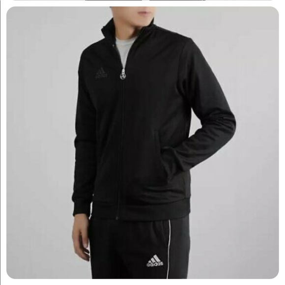 ADIDAS BLACK CLUB RUNNING TRACK JACKET - Picture 2 of 11